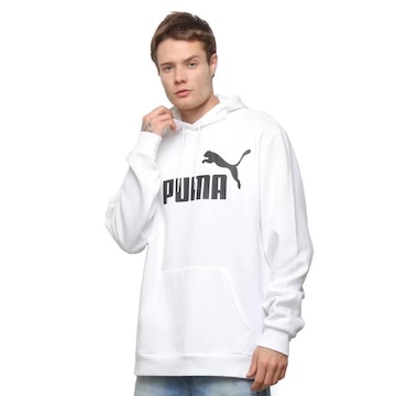 Blusão Puma com Capuz Masculino Essentials Big Logo