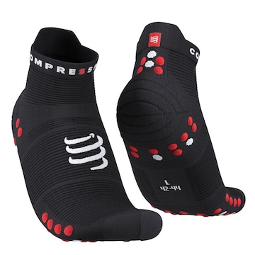 Meia de Compressão Cano Curto Compressport para Corrida Run Low V4 - Unissex