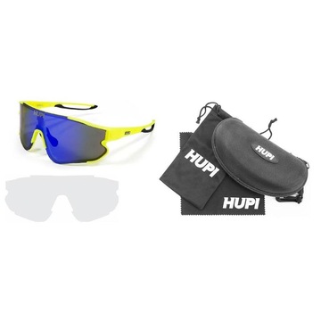 Óculos de Ciclismo Hupi Bornio + Lente Extra Transparente + Clip Grau - Unissex