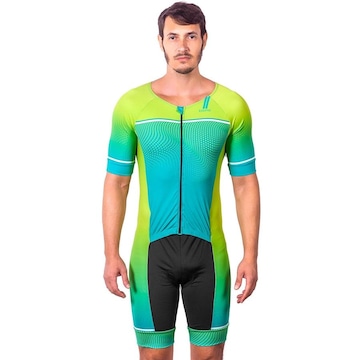 Macaquinho Kauna com Mangas Triathlon Elite Proteção UV50+ - Masculino