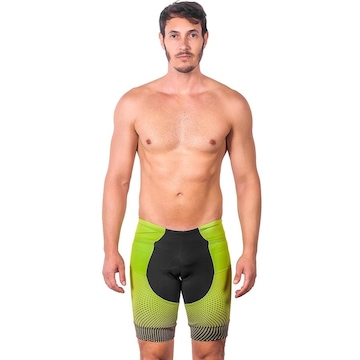 Bermuda de Triathlon Kauna Elite Fluor Power Proteção UV50+ - Masculina