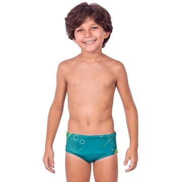 Sunga Kauna Fluor Geo Proteção UV50+ - Infantil