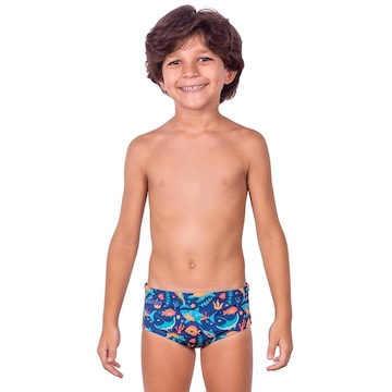 Sunga Kauna Fundo do Mar Proteção UV50+ - Infantil