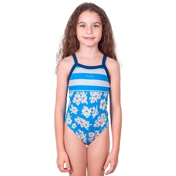 Maiô Kauna Hibiscus Proteção UV50+ - Infantil