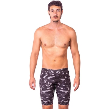 Bermuda de Natação Kauna Camuflagem Noturna Proteção UV50+ - Masculina