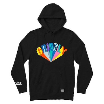 Blusão de Moletom com Capuz Grizzly Color Whell Hoodie - Masculino