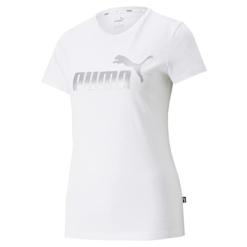 Camiseta Puma Essentials Metallic Logo - Feminina