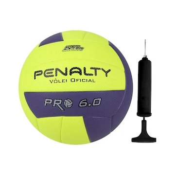 Kit de Bola de Vôlei Penalty 6.0 PRO X + Bomba de Ar