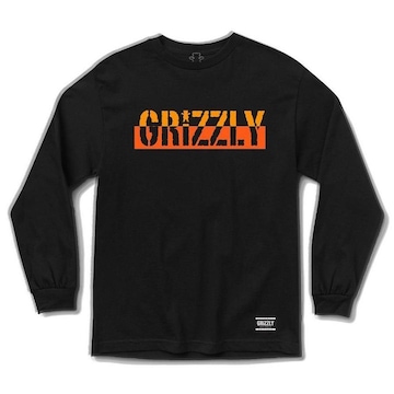 Camiseta Grizzly Manga Longa Two Faced - Masculina