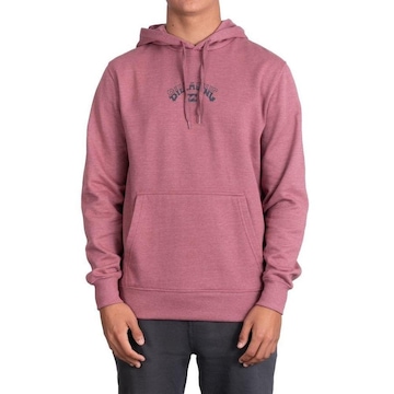 Blusão Com Capuz Billabong Canguru Mid Core Arch Pullover Vinho