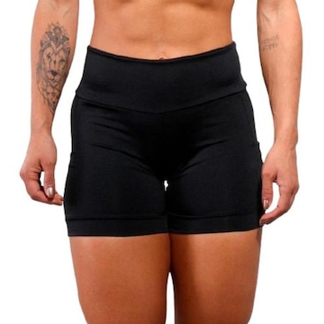 Kit 02 Shorts Belmento Suplex Legging Academia Cós Alto - Feminino