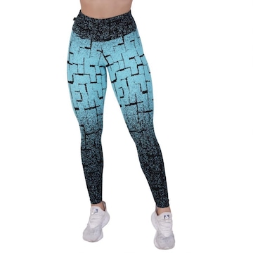 Calça Legging Fitness Orbis Fitness Degrade Cós Alto Poliamida - Feminina