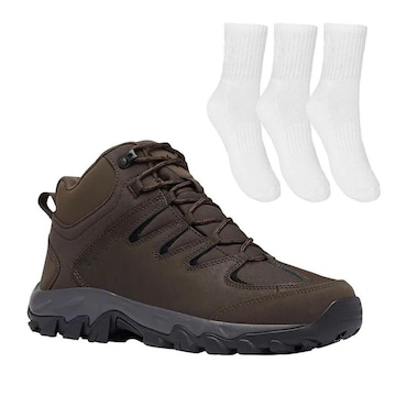 Kit Bota Columbia Buxton Peak II - Masculina + 3 Pares de Meias