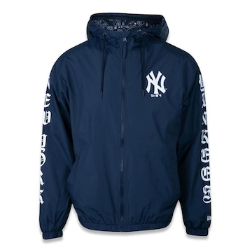 Jaqueta Corta Vento New Era New York Yankees Street Paisley com Capuz - Masculina