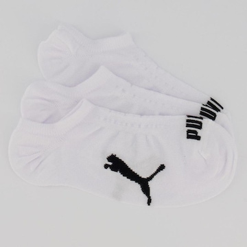 Kit de Meias Sapatilha Puma Esportiva com 3 Pares - 39 a 43 - Adulto