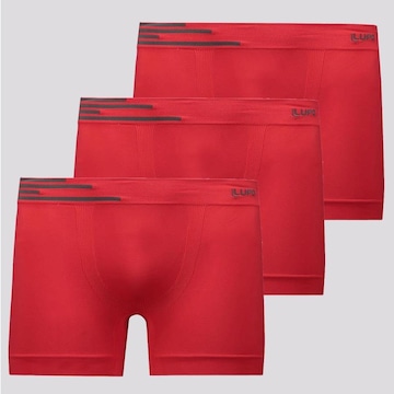 Kit de Cuecas Boxer Lupo Fiber com 3 Unidades - Adulto