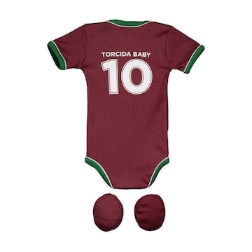 Kit de Uniforme de Futebol do Fluminense para Bebê: Body + Pantufa - Infantil