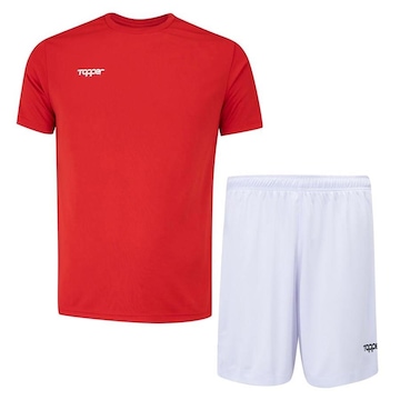 Kit Uniforme Topper Fut Classic com Camisa e Calção - Masculino