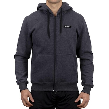 Jaqueta de Moletom RVCA Aberto Swift Hoodie Patch - Masculino Cinza