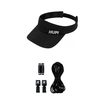 Kit 1 Viseira de Corrida e 1 Cadarço Elástico Hupi  Liso