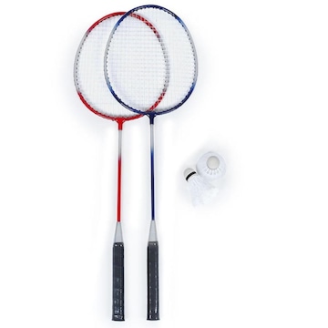 Kit Badminton Hyper Lazer com 02 Raquetes 02 Petecas