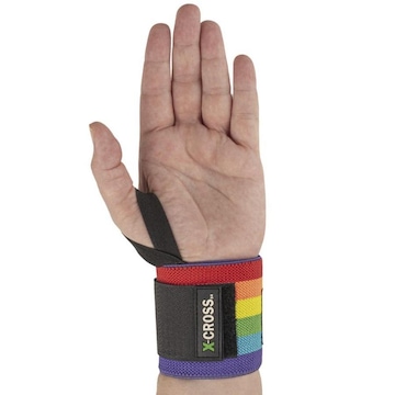 Munhequeira Elástica X-Cross BR Wrist Wrap Cross 75mm - Adulto