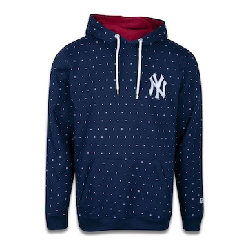 Blusão com Capuz New Era Canguru New York Yankees Modern Classic Poa - Masculino