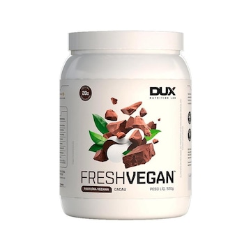 Fresh Vegan Proteína Vegana 100% Natural Dux Nutrition - Cacau - 520g