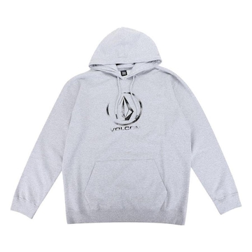 Blusão de Moletom com Capuz Volcom Canguru Logo - Masculino