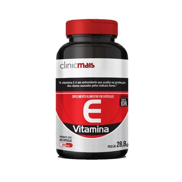 Vitamina E Clinic Mais - 480mg - 60 Cápsulas