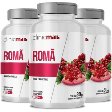 Kit Romã 500mg Chá mais - 60 cápsulas - 3 Unidades