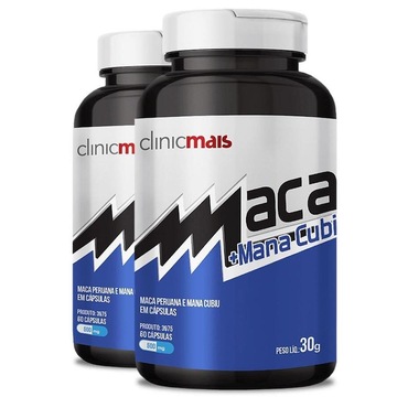 Kit Maca Peruana Clinicmais + Mana Cubiu - 60 Cápsulas - 2 Unidades