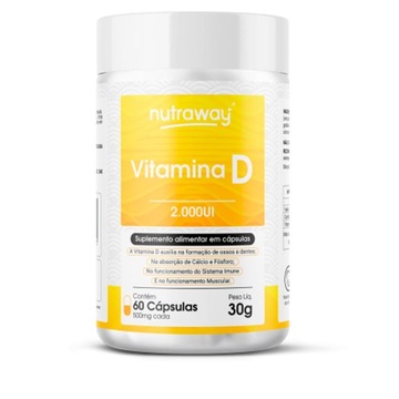 Vitamina D 2.000ui Nutraway - 60 cápsulas