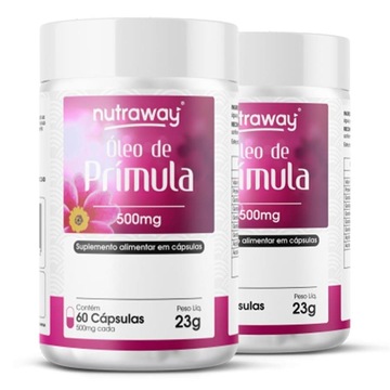 Kit Óleo de Prímula Nutraway 500mg - 60 Cápsulas - 2 Unidades