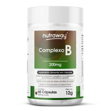 Complexo B Nutraway - 200mg - 60 Cápsulas