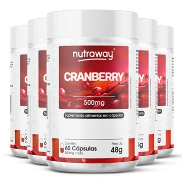 Kit Cranberry Nutraway - 500mg - 60 cápsulas - 5 Unidades