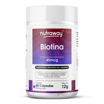 Biotina Nutraway - 200mg - 60 Cápsulas