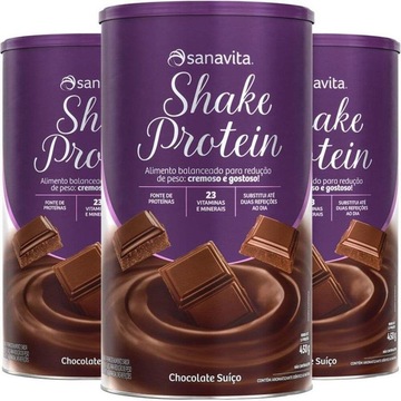 Kit de Shake Substituto de refeição Sanavita - Chocolate Suiço - 450g