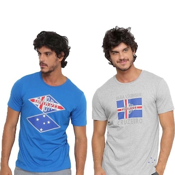 Kit de Camisetas Umbro Cruzeiro Nations com 2 unidades - Masculina