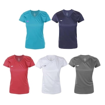 Kit de Camisetas Penalty X com 5 Unidades - Feminina