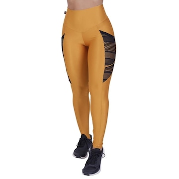 Calça Legging Orbis Fitness Modeladora Bolso Celular Detalhe Tela - Feminina