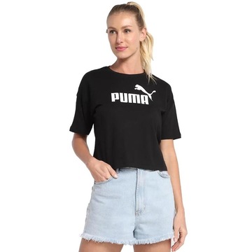 Blusa Cropped Puma Essentials Logo - Feminina