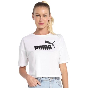 Camiseta Cropped Puma Essentials Logo - Feminina