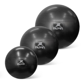 Kit de Treinamento: Bolas de Pilates Muvin 55cm + 65cm + 75cm