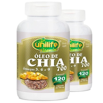 Kit de Óleo de Chia Unilife - 120 cápsulas - 2 unidades