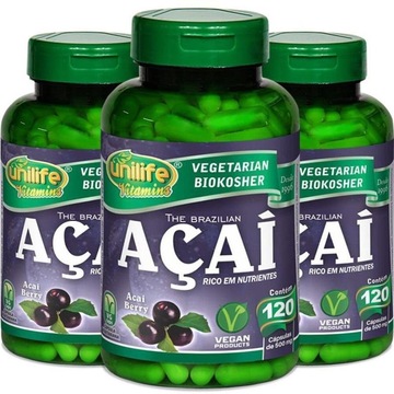 Kit de Açaí Unilife - 120 Cápsulas - 3 Unidades