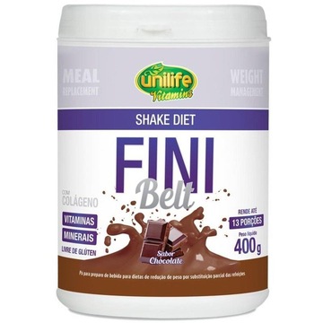 Shake Diet com Colágeno Fini Belt Unilife - Chocolate - 400g