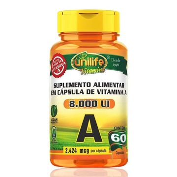 Vitamina A Retinol Unilife - 60 cápsulas