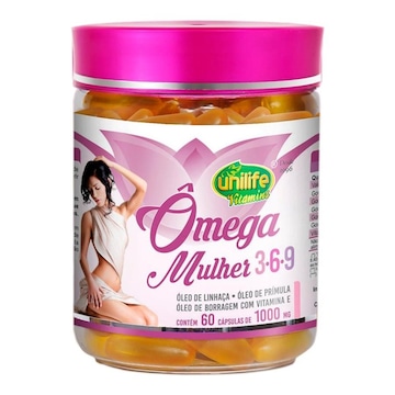 Ômega 3,6 e 9 Mulher 1000mg Unilife - 60 cápsulas