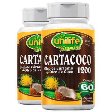 Kit de Cartacoco Óleo de Cartamo e coco Unilife - 60 cápsulas - 2 unidades